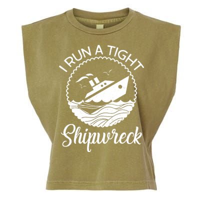 Funny I Run a Tight Shipwreck Garment-Dyed Women's Muscle Tee