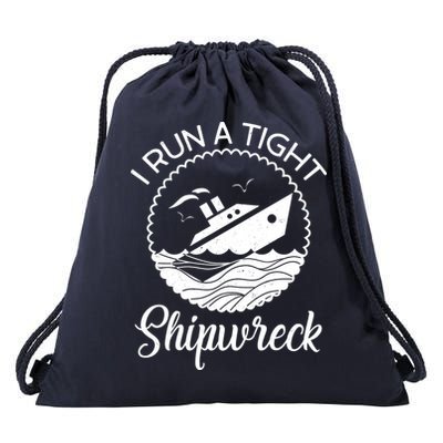 Funny I Run a Tight Shipwreck Drawstring Bag