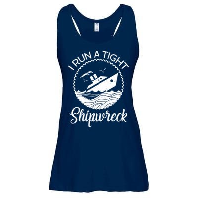 Funny I Run a Tight Shipwreck Ladies Essential Flowy Tank