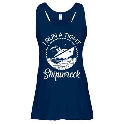 Funny I Run a Tight Shipwreck Ladies Essential Flowy Tank