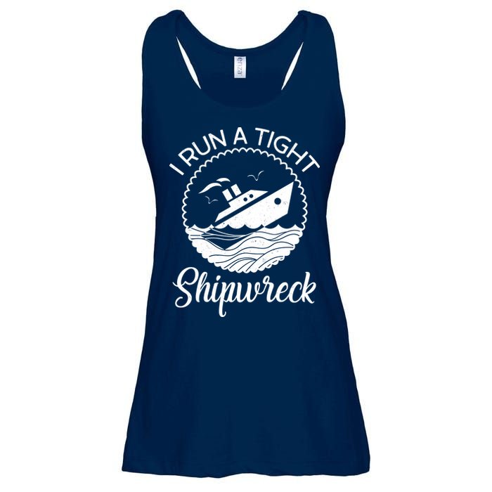 Funny I Run a Tight Shipwreck Ladies Essential Flowy Tank
