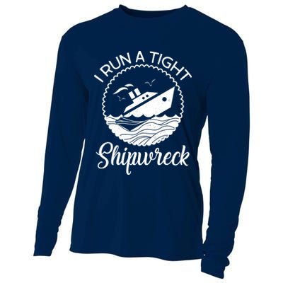 Funny I Run a Tight Shipwreck Cooling Performance Long Sleeve Crew