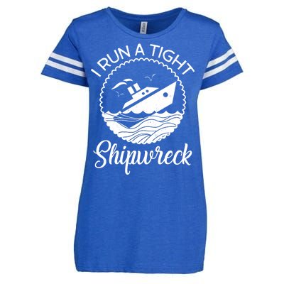 Funny I Run a Tight Shipwreck Enza Ladies Jersey Football T-Shirt