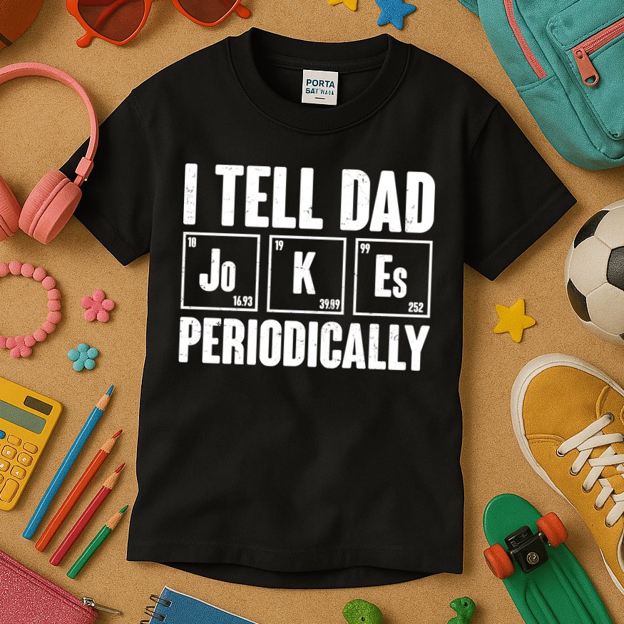 Funny I Tell Dad Jokes Periodically Father's Day Kids T-Shirt