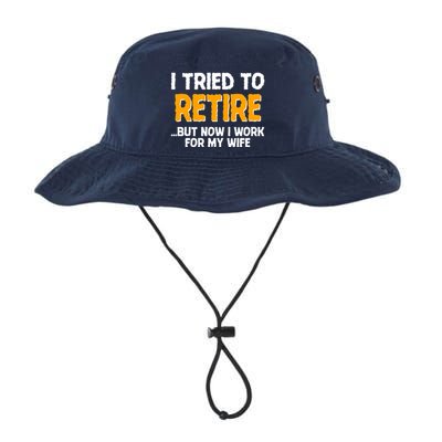 Funny I Tried to Retire But Now I Work For My Wife Bucket Hat