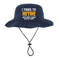 Funny I Tried to Retire But Now I Work For My Wife Legacy Cool Fit Booney Bucket Hat