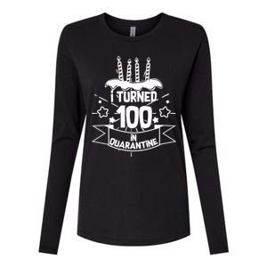 Funny I Turned 100 In Quarantine 100th Birthday Womens Cotton Relaxed Long Sleeve T-Shirt