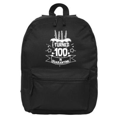 Funny I Turned 100 In Quarantine 100th Birthday 16 in Basic Backpack