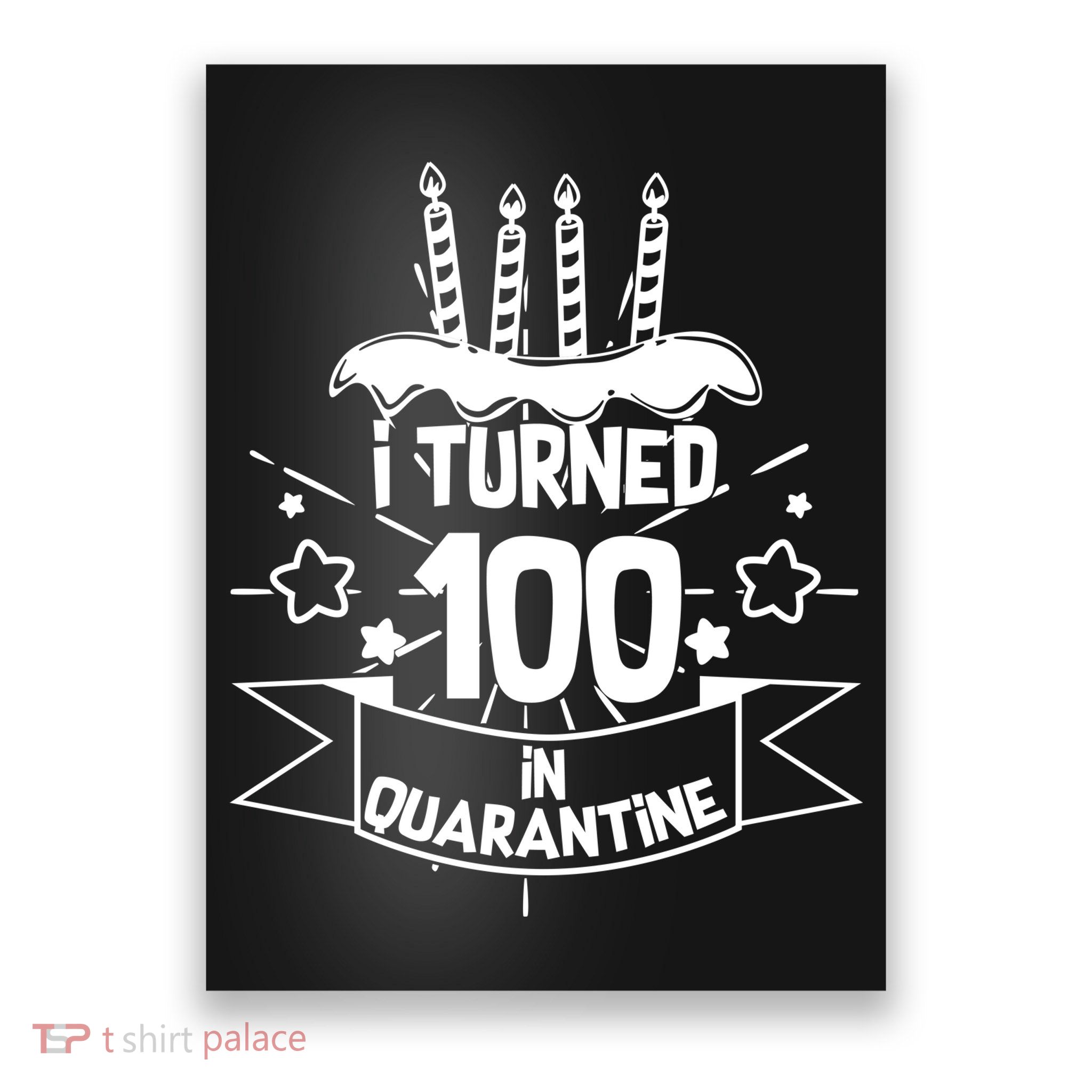 Funny I Turned 100 In Quarantine 100th Birthday Poster