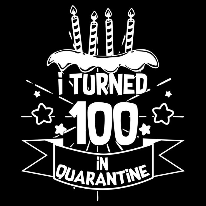 Funny I Turned 100 In Quarantine 100th Birthday Cropped Pullover Crew