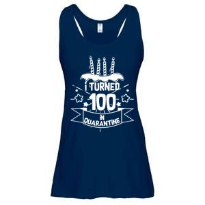 Funny I Turned 100 In Quarantine 100th Birthday Ladies Essential Flowy Tank