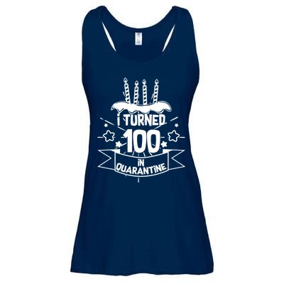 Funny I Turned 100 In Quarantine 100th Birthday Ladies Essential Flowy Tank