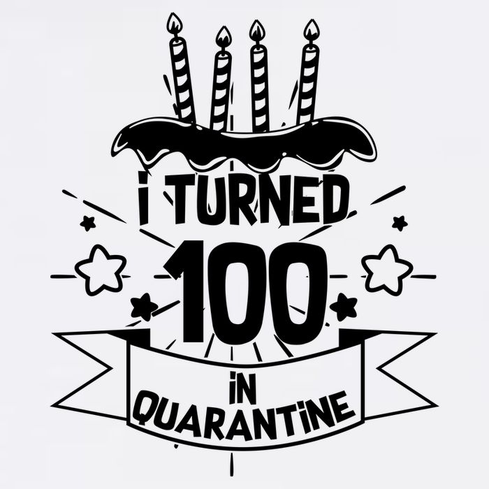 Funny I Turned 100 In Quarantine 100th Birthday Garment-Dyed Sweatshirt