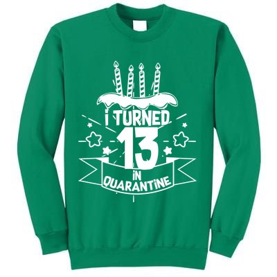 Funny I Turned 13 In Quarantine 13th Birthday Sweatshirt