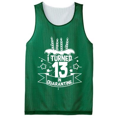 Funny I Turned 13 In Quarantine 13th Birthday Mesh Reversible Basketball Jersey Tank
