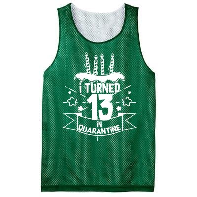 Funny I Turned 13 In Quarantine 13th Birthday Mesh Reversible Basketball Jersey Tank