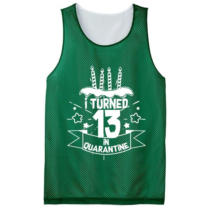 Funny I Turned 13 In Quarantine 13th Birthday Mesh Reversible Basketball Jersey Tank