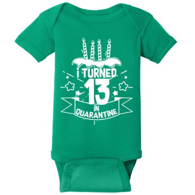 Funny I Turned 13 In Quarantine 13th Birthday Baby Bodysuit
