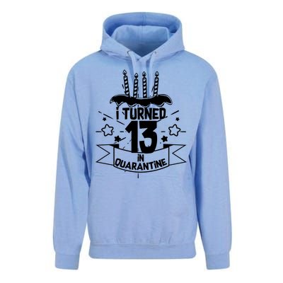 Funny I Turned 13 In Quarantine 13th Birthday Unisex Surf Hoodie