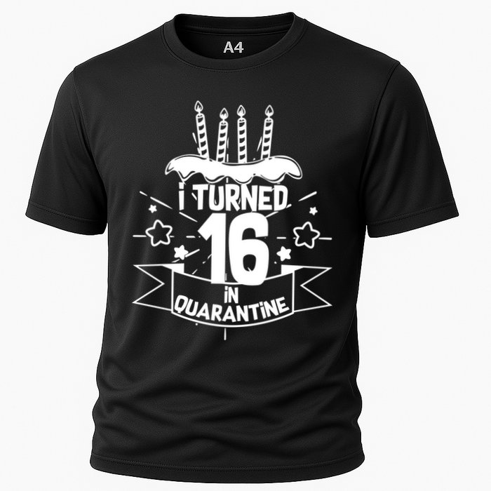 Funny I Turned 16 In Quarantine 16th Birthday Cooling Performance Crew T-Shirt
