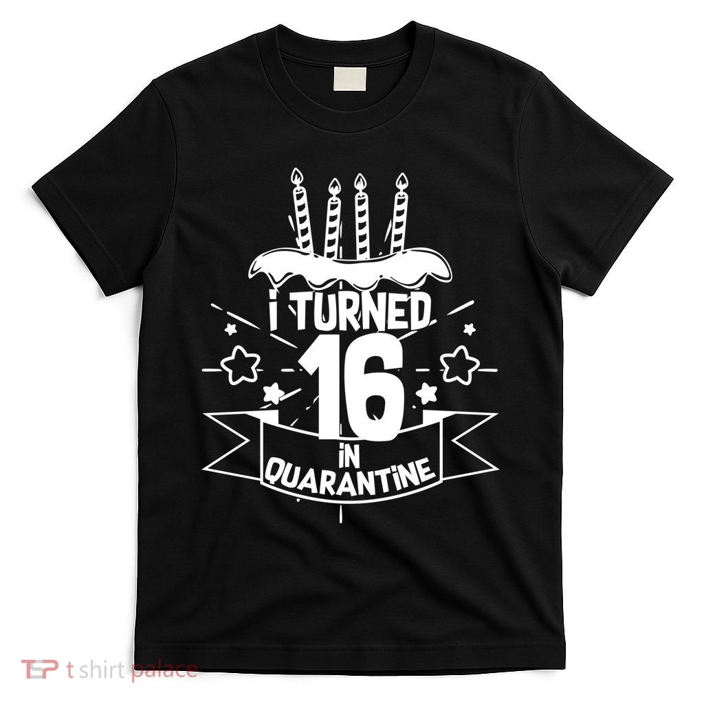 Funny I Turned 16 In Quarantine 16th Birthday T-Shirt