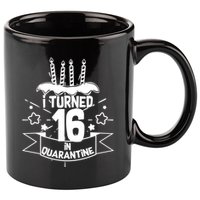 Funny I Turned 16 In Quarantine 16th Birthday 11oz C Handle Ceramic Mug
