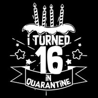 Funny I Turned 16 In Quarantine 16th Birthday Short Acrylic Beanie