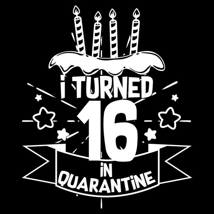 Funny I Turned 16 In Quarantine 16th Birthday Short Acrylic Beanie