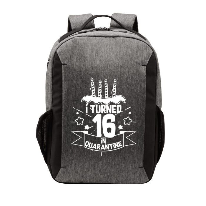 Funny I Turned 16 In Quarantine 16th Birthday Vector Backpack