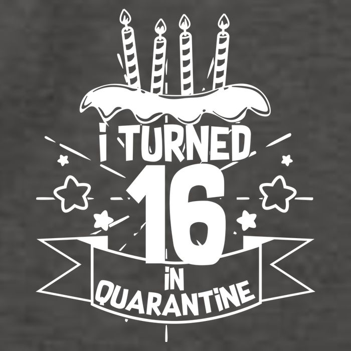 Funny I Turned 16 In Quarantine 16th Birthday Vector Backpack