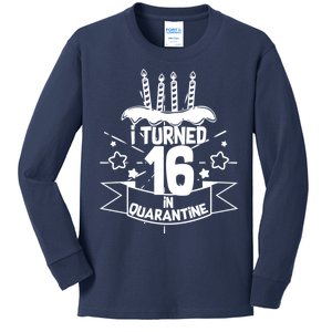 Funny I Turned 16 In Quarantine 16th Birthday Kids Long Sleeve Shirt