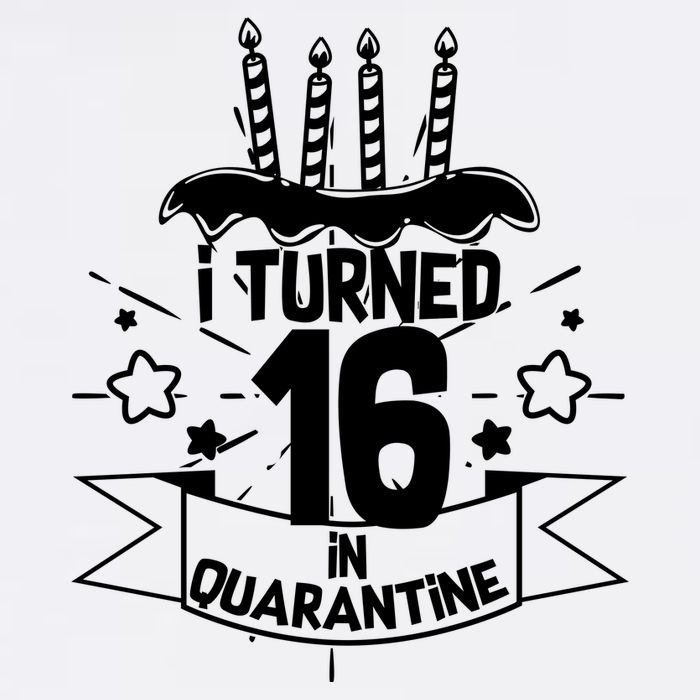 Funny I Turned 16 In Quarantine 16th Birthday Garment-Dyed Sweatshirt