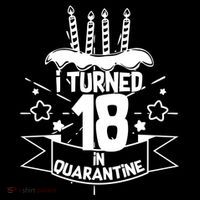 Funny I Turned 18 In Quarantine 18th Birthday Stripe Pom Pom Beanie