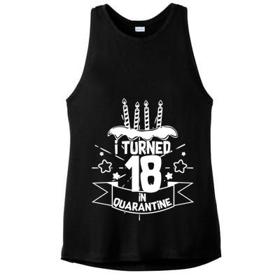 Funny I Turned 18 In Quarantine 18th Birthday Ladies PosiCharge Tri-Blend Wicking Tank
