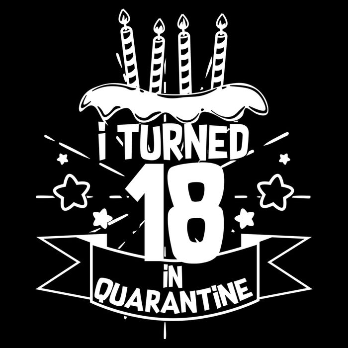 Funny I Turned 18 In Quarantine 18th Birthday Drawstring Bag