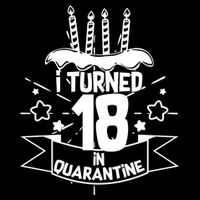 Funny I Turned 18 In Quarantine 18th Birthday Cropped Pullover Crew