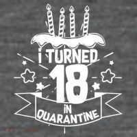 Funny I Turned 18 In Quarantine 18th Birthday Short Acrylic Beanie