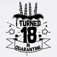 Funny I Turned 18 In Quarantine 18th Birthday Garment-Dyed Sweatshirt