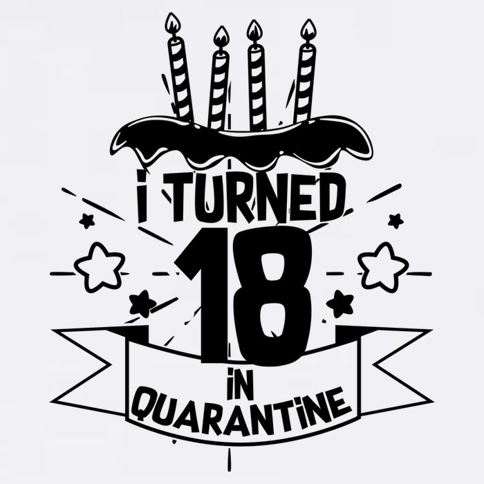 Funny I Turned 18 In Quarantine 18th Birthday Garment-Dyed Sweatshirt