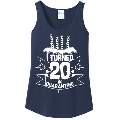 Funny I Turned 20 In Quarantine 20th Birthday Ladies Essential Tank