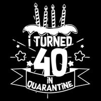 Funny I Turned 40 In Quarantine 40th Birthday Stripe Pom Pom Beanie
