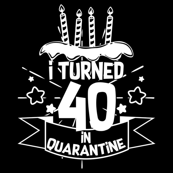 Funny I Turned 40 In Quarantine 40th Birthday Stripe Pom Pom Beanie