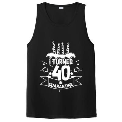 Funny I Turned 40 In Quarantine 40th Birthday PosiCharge Competitor Tank