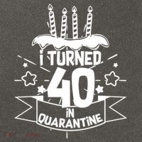 Funny I Turned 40 In Quarantine 40th Birthday Cotton Canvas Backpack
