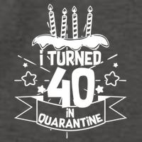 Funny I Turned 40 In Quarantine 40th Birthday Vector Backpack