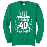 Funny I Turned 40 In Quarantine 40th Birthday Sweatshirt