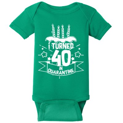 Funny I Turned 40 In Quarantine 40th Birthday Baby Bodysuit