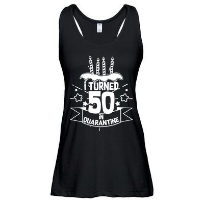 Funny I Turned 50 In Quarantine 50th Birthday Ladies Essential Flowy Tank