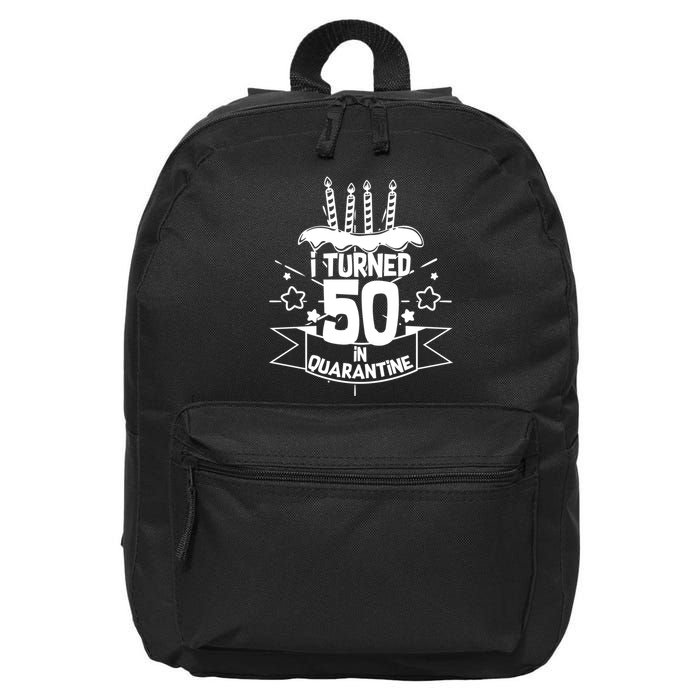 Funny I Turned 50 In Quarantine 50th Birthday 16 in Basic Backpack