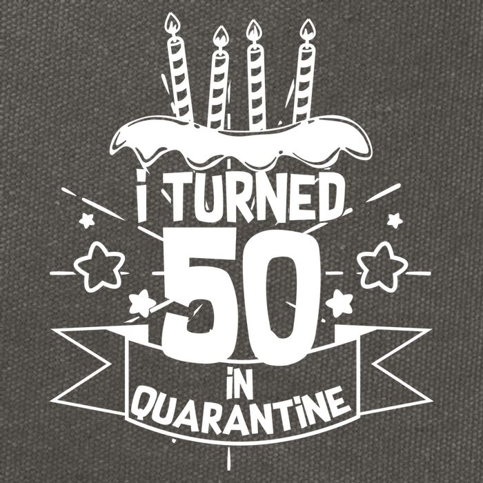 Funny I Turned 50 In Quarantine 50th Birthday Cotton Canvas Backpack